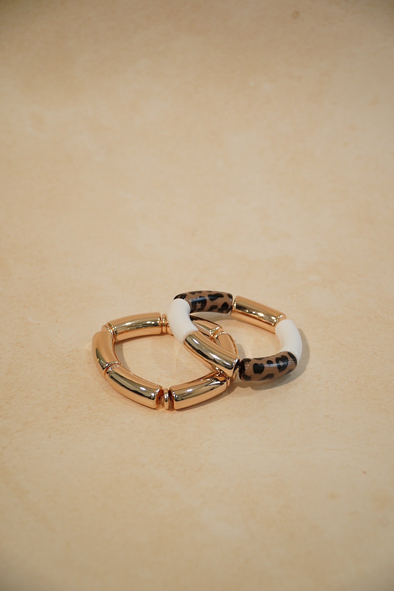 Golden Leopard Bangle Set of 2
