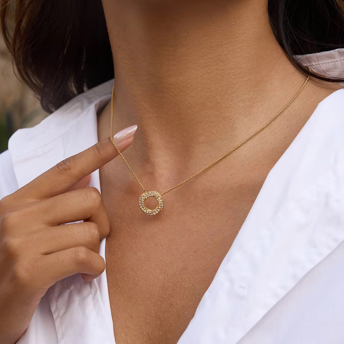 Halo Circle Necklace