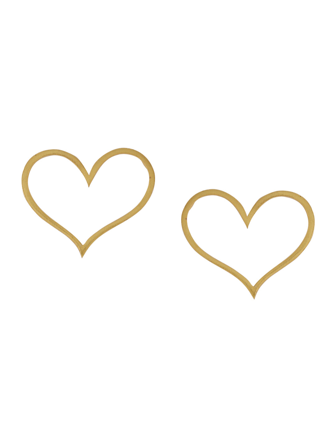 Happy Heart Studs - Golden