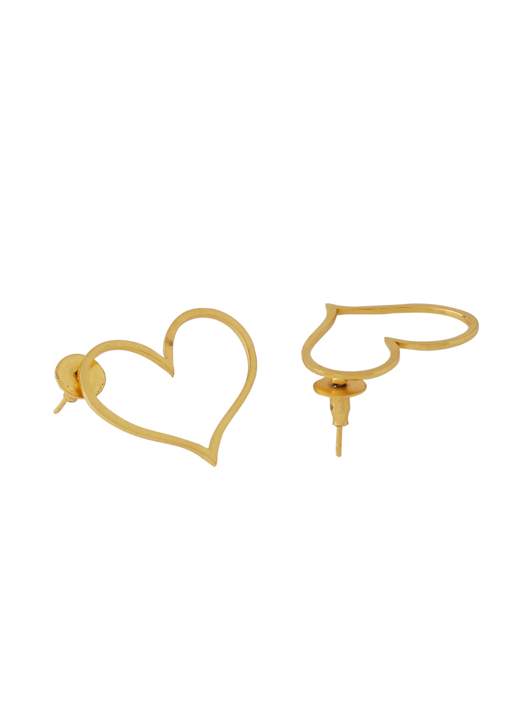 Happy Heart Studs - Golden