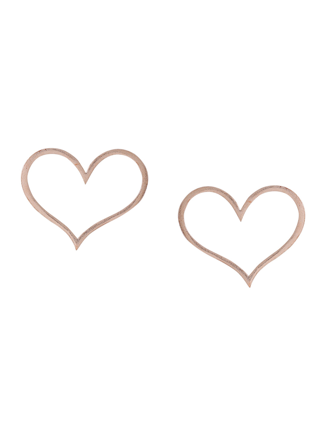 Happy Heart Studs - Rose Gold