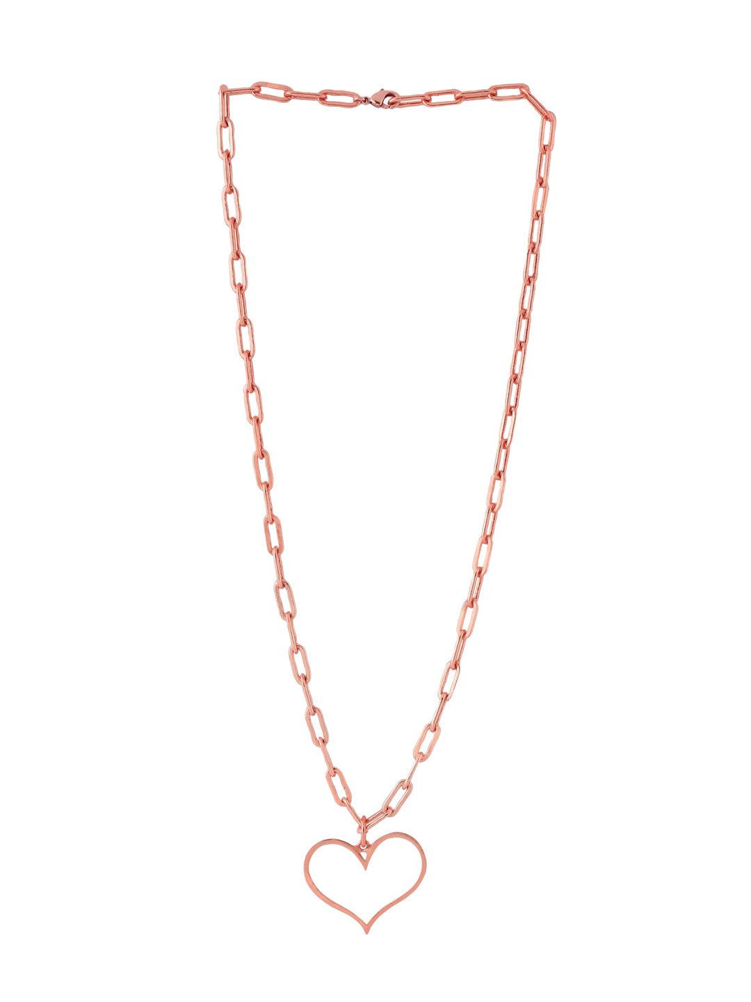 Happy Heart Necklace - Rose Gold