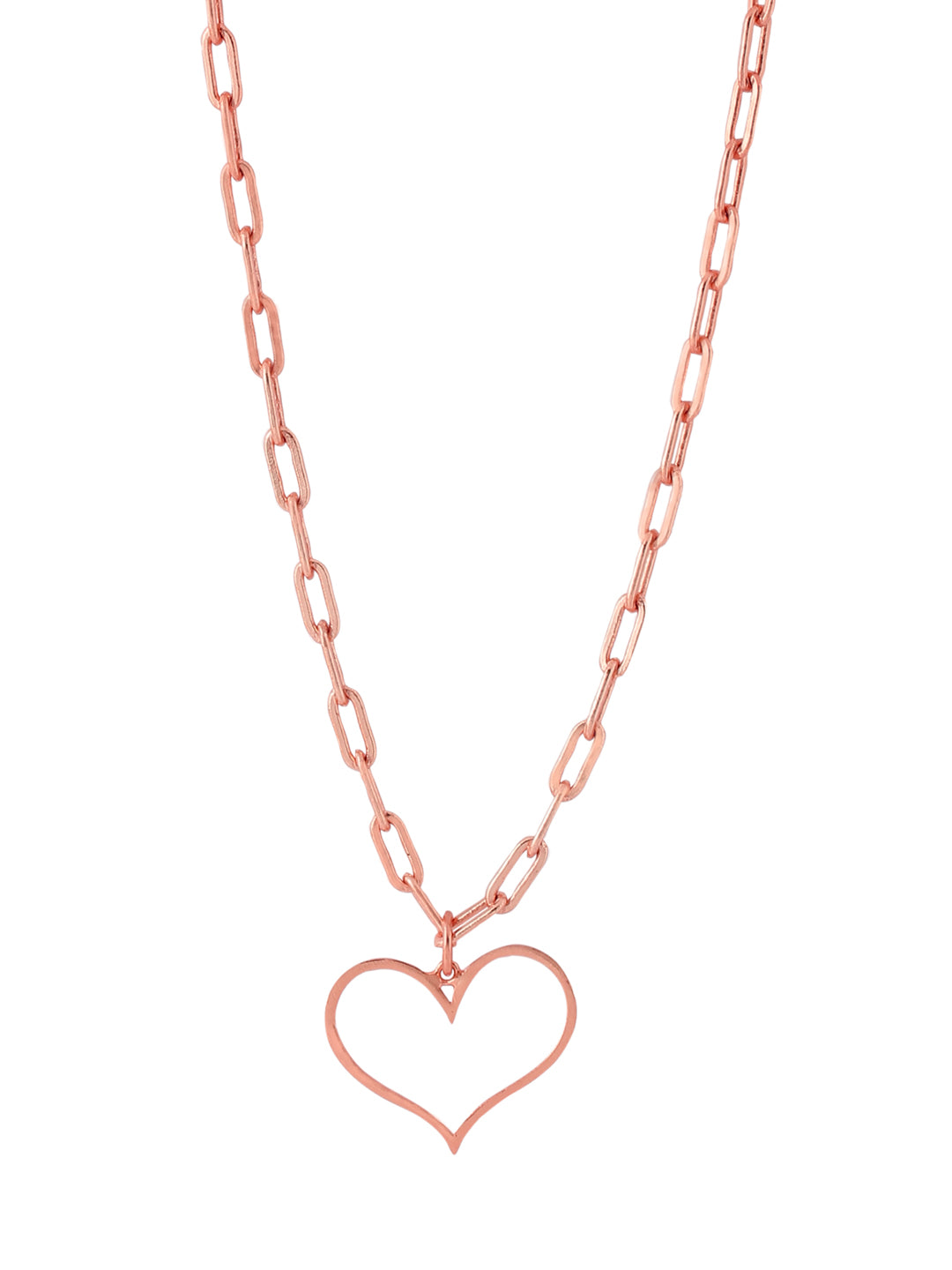 Happy Heart Necklace - Rose Gold