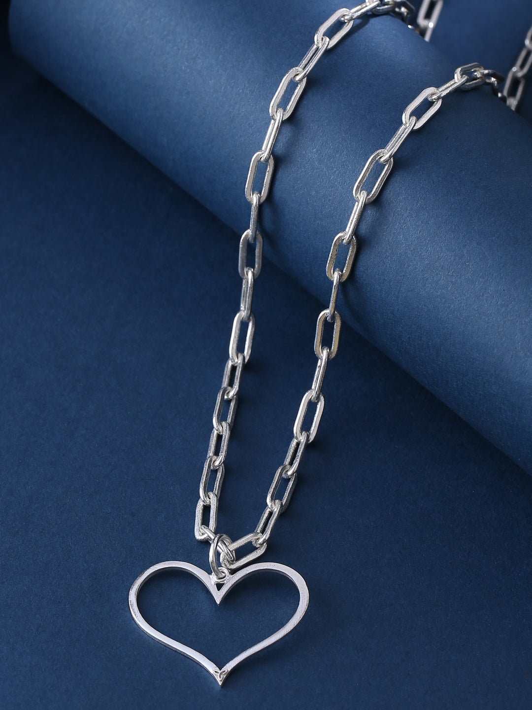 Happy Heart Necklace - Silver