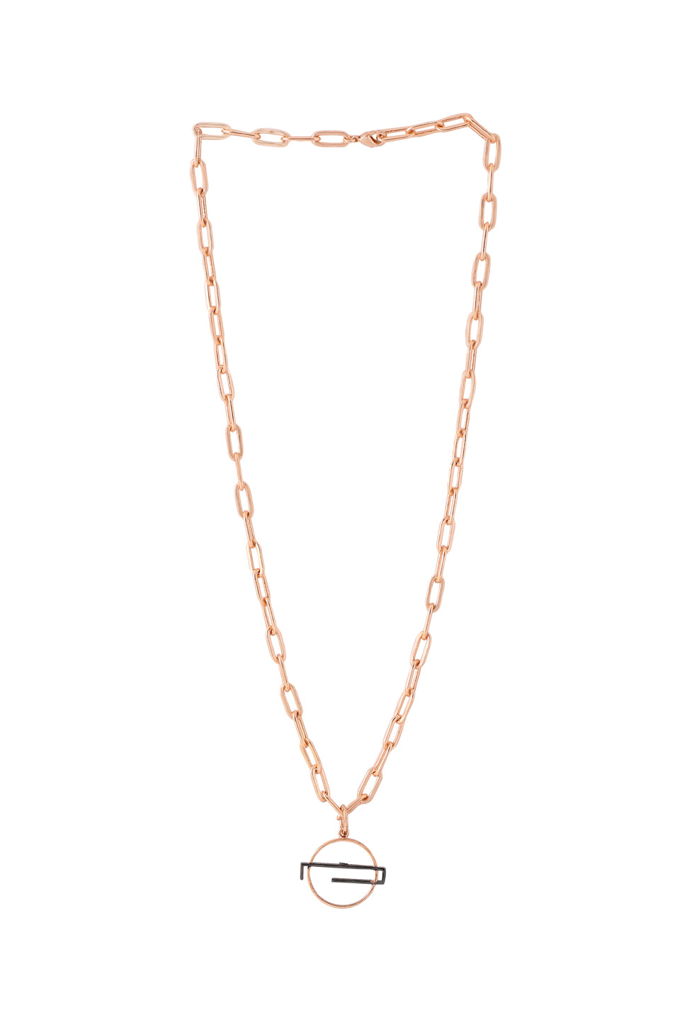 Curio Necklace - Rose Gold/Black