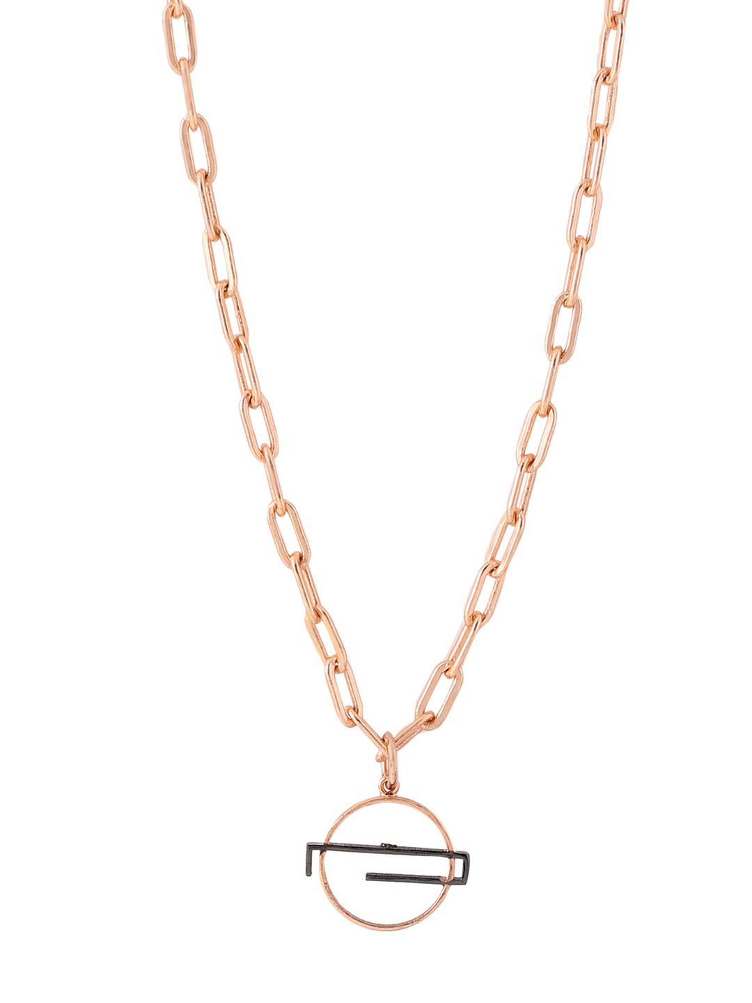 Curio Necklace - Rose Gold/Black