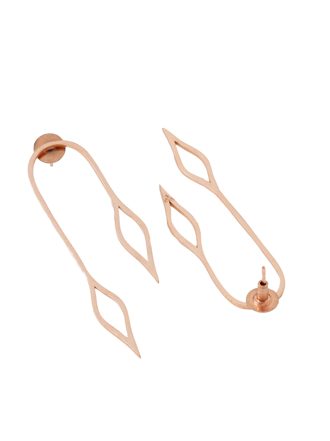 Foliage Earrings - Rose Gold