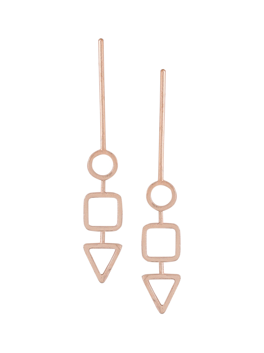 Linear Earrings - Rose Gold