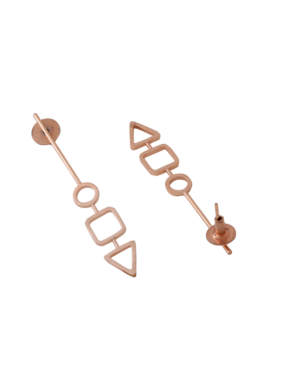 Linear Earrings - Rose Gold