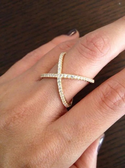 Crisscross Ring - 925 Silver