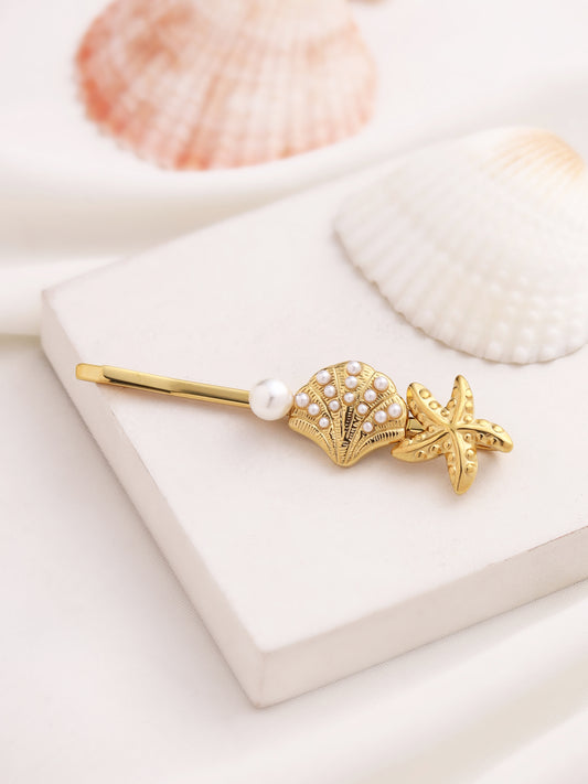 Pearl Seashell Hair Pin