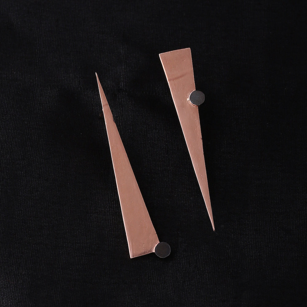 Tercet Earrings - Rose Gold/Black