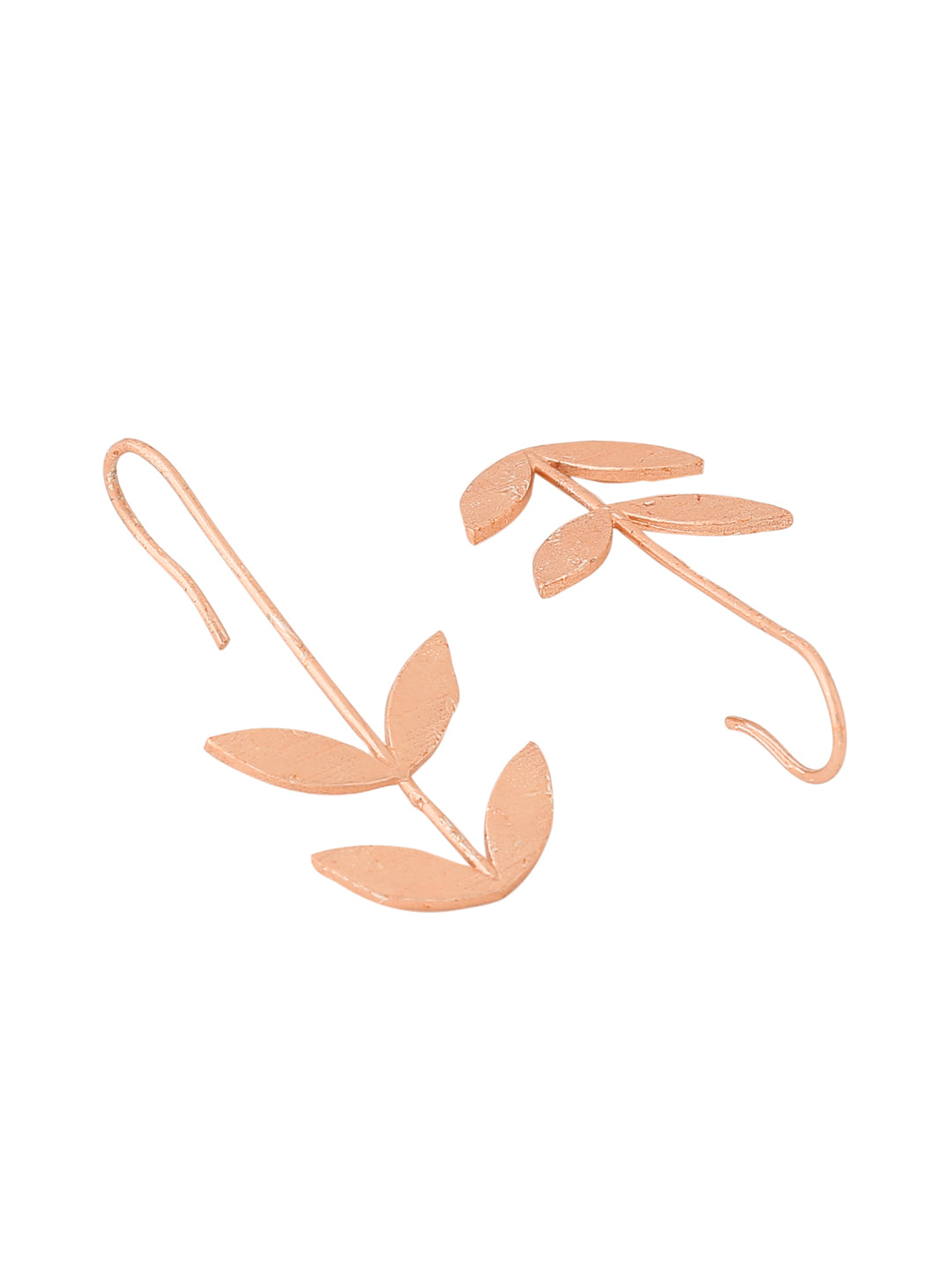 Leaf Earrings - Rose Gold