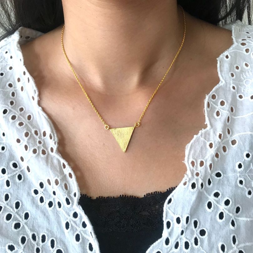 Triangle Necklace - Golden
