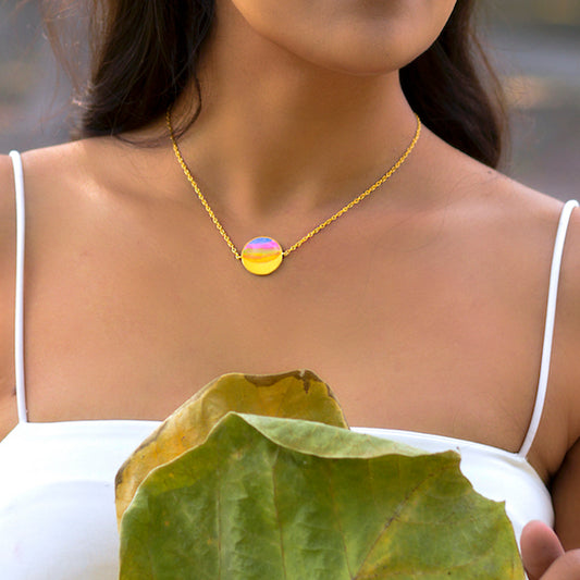 Phase Necklace - Gibbous Moon