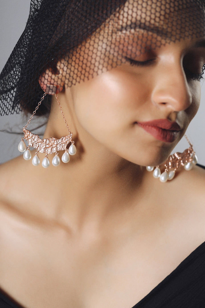 Gayatri Earrings - Rose Gold
