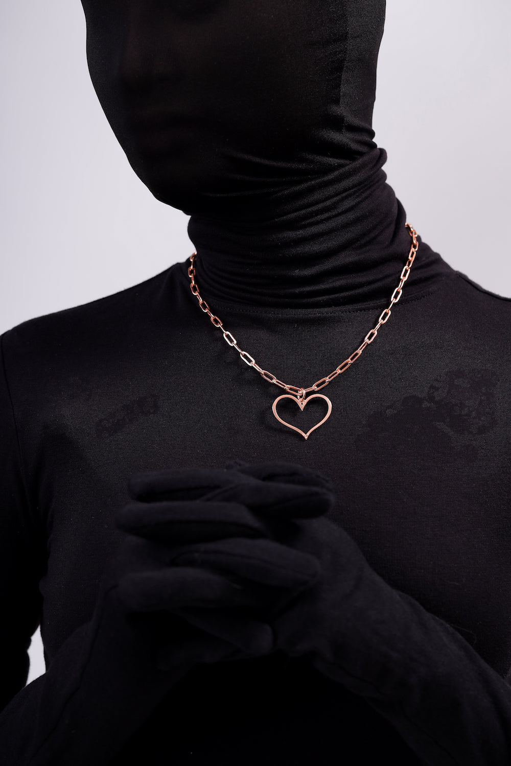 Happy Heart Necklace - Rose Gold