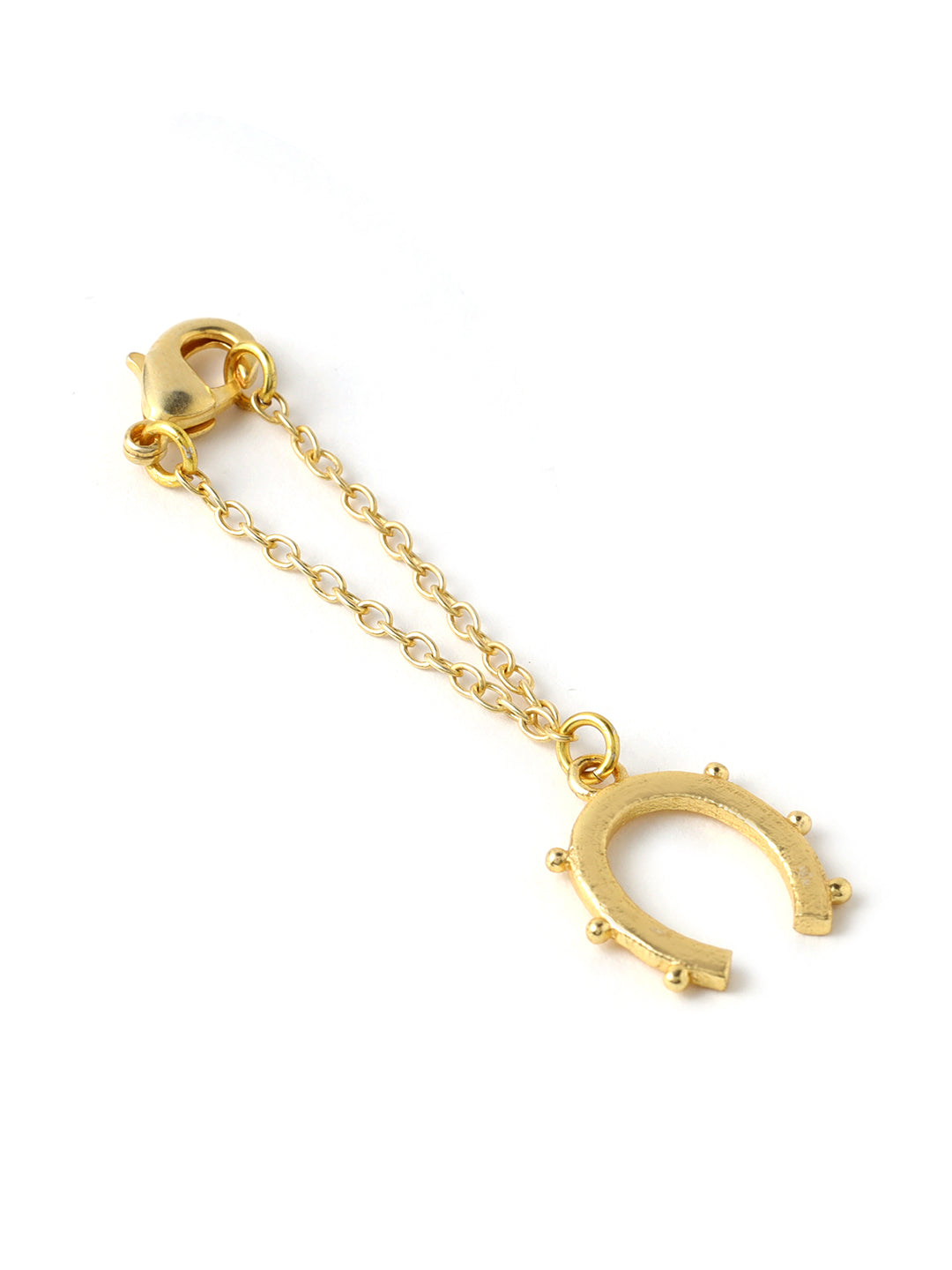 Horseshoe Watch Chain Charm - Golden