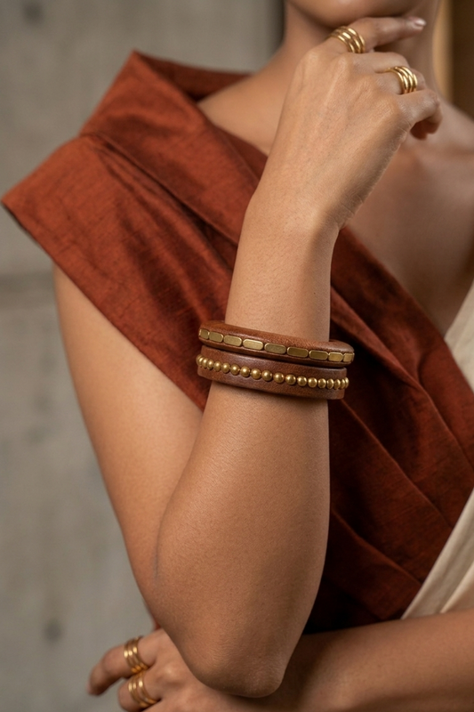 Luna Wood Bangle Stack - Set of 2