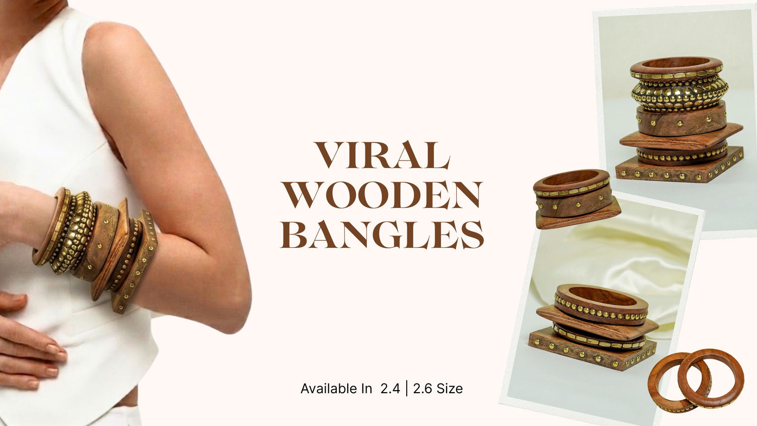 Wooden bangle collection
