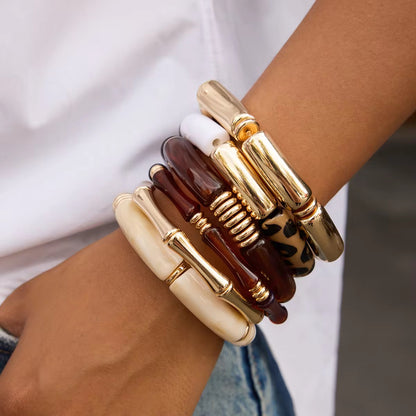Vintage Bamboo Bangle Set of 6