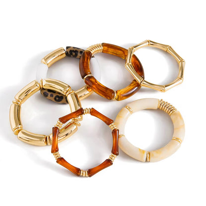 Vintage Bamboo Bangle Set of 6