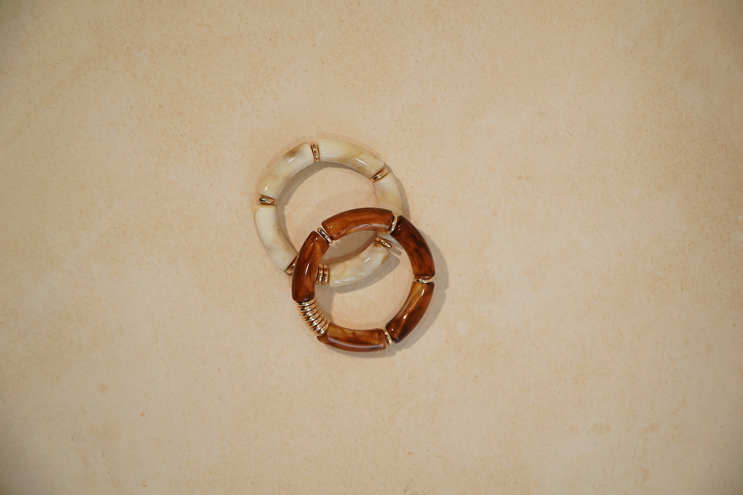 Ivory Brown Bangle set of 2