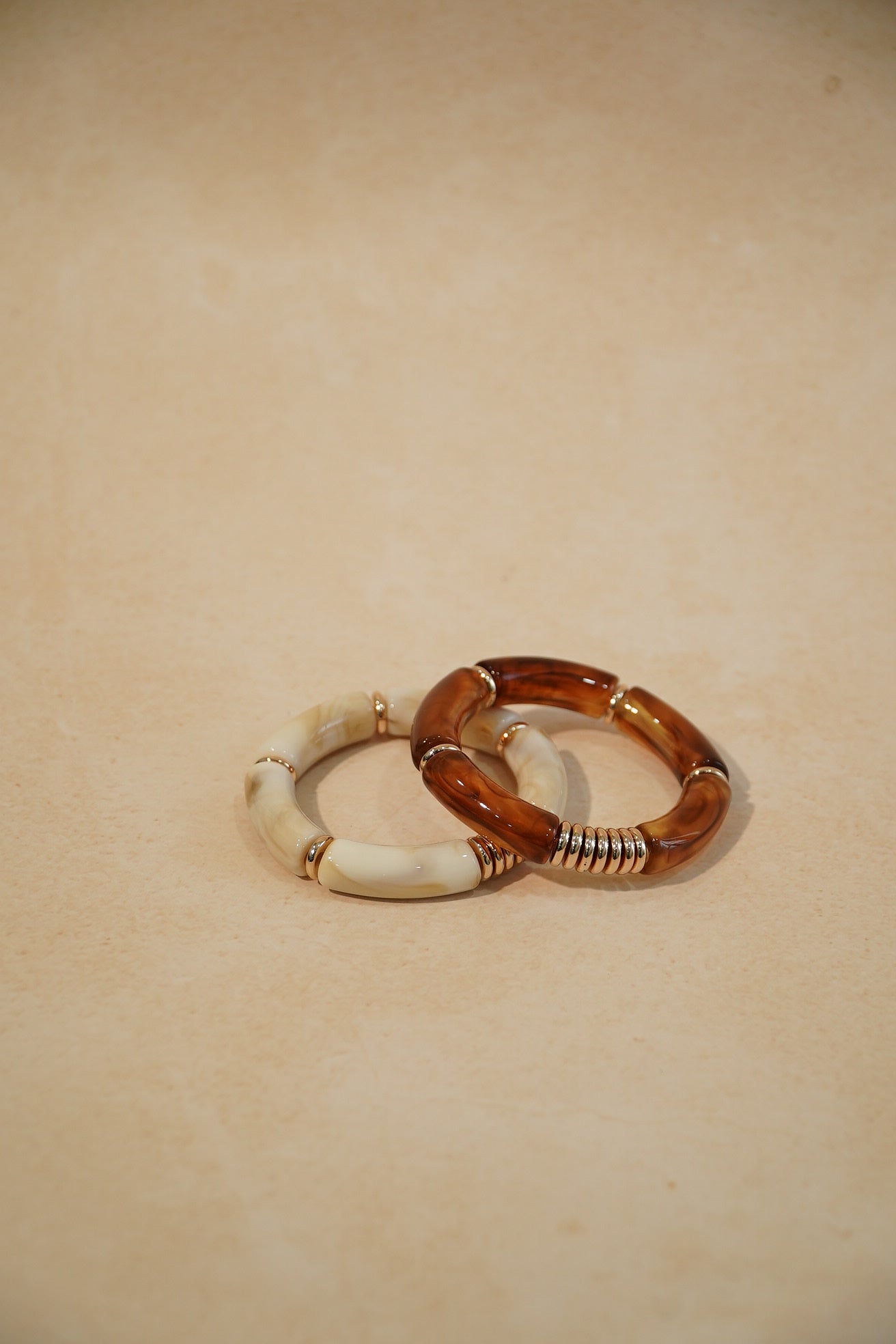 Ivory Brown Bangle set of 2