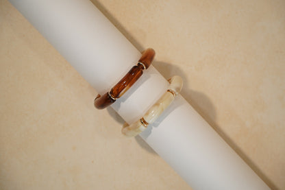 Ivory Brown Bangle set of 2