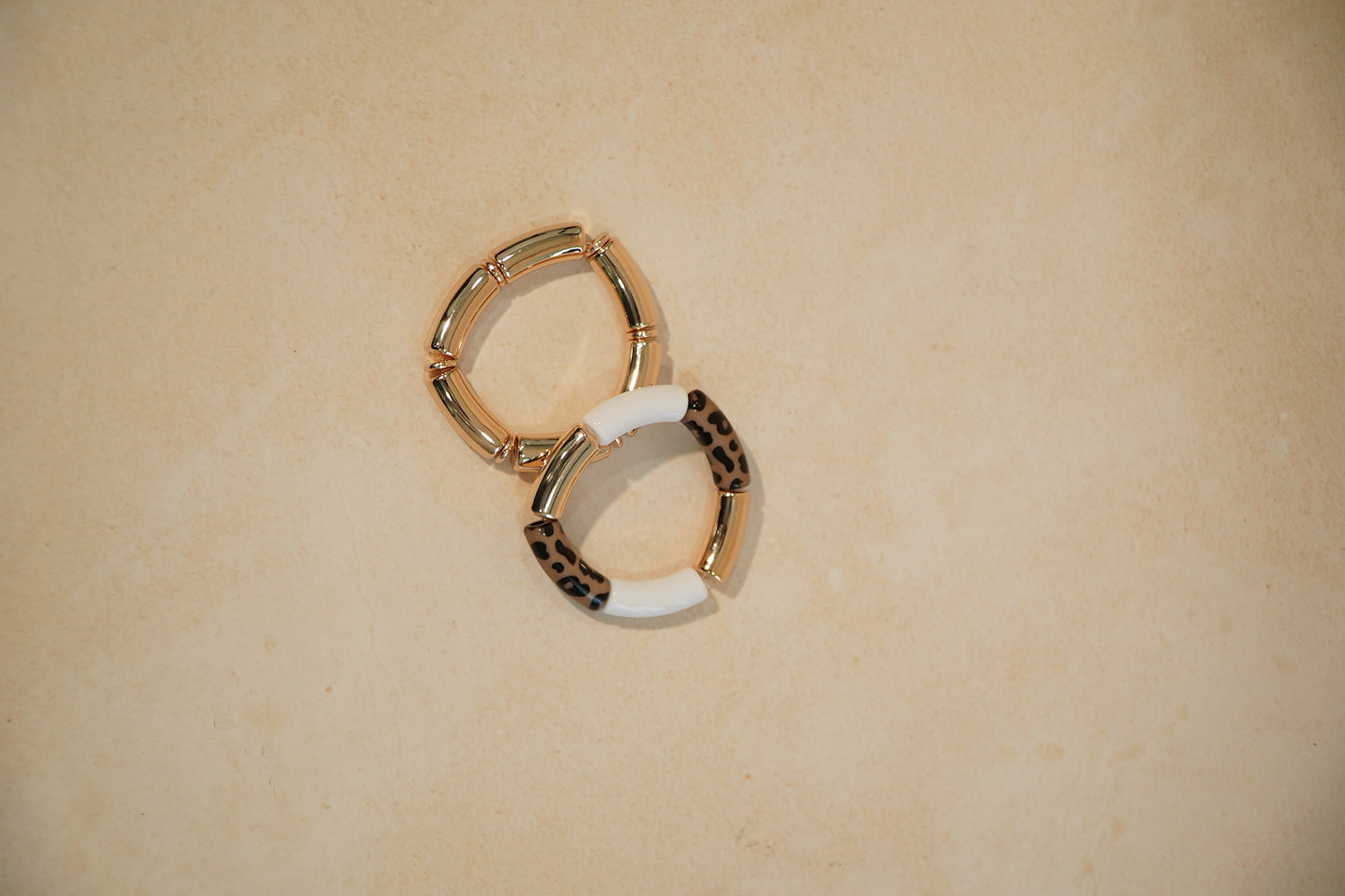 Golden Leopard Bangle Set of 2