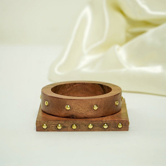 Rumi Wood Bangle Stack - Set of 2