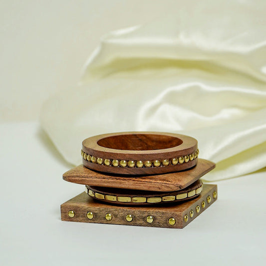 Mira Wood Bangle Stack - Set of 4