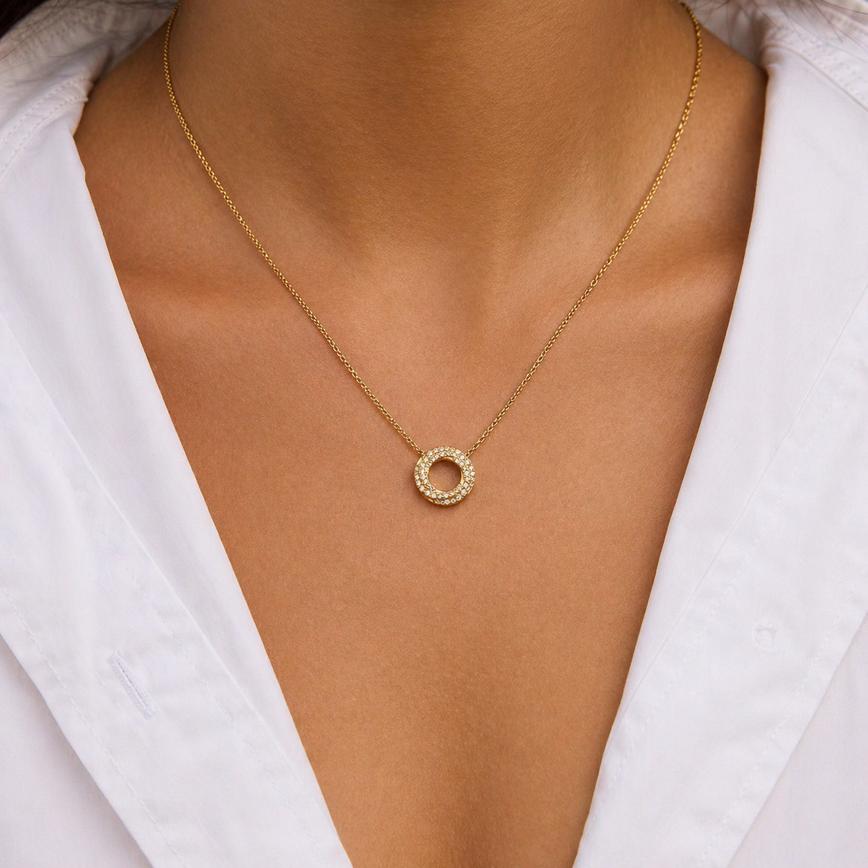 Halo Circle Necklace