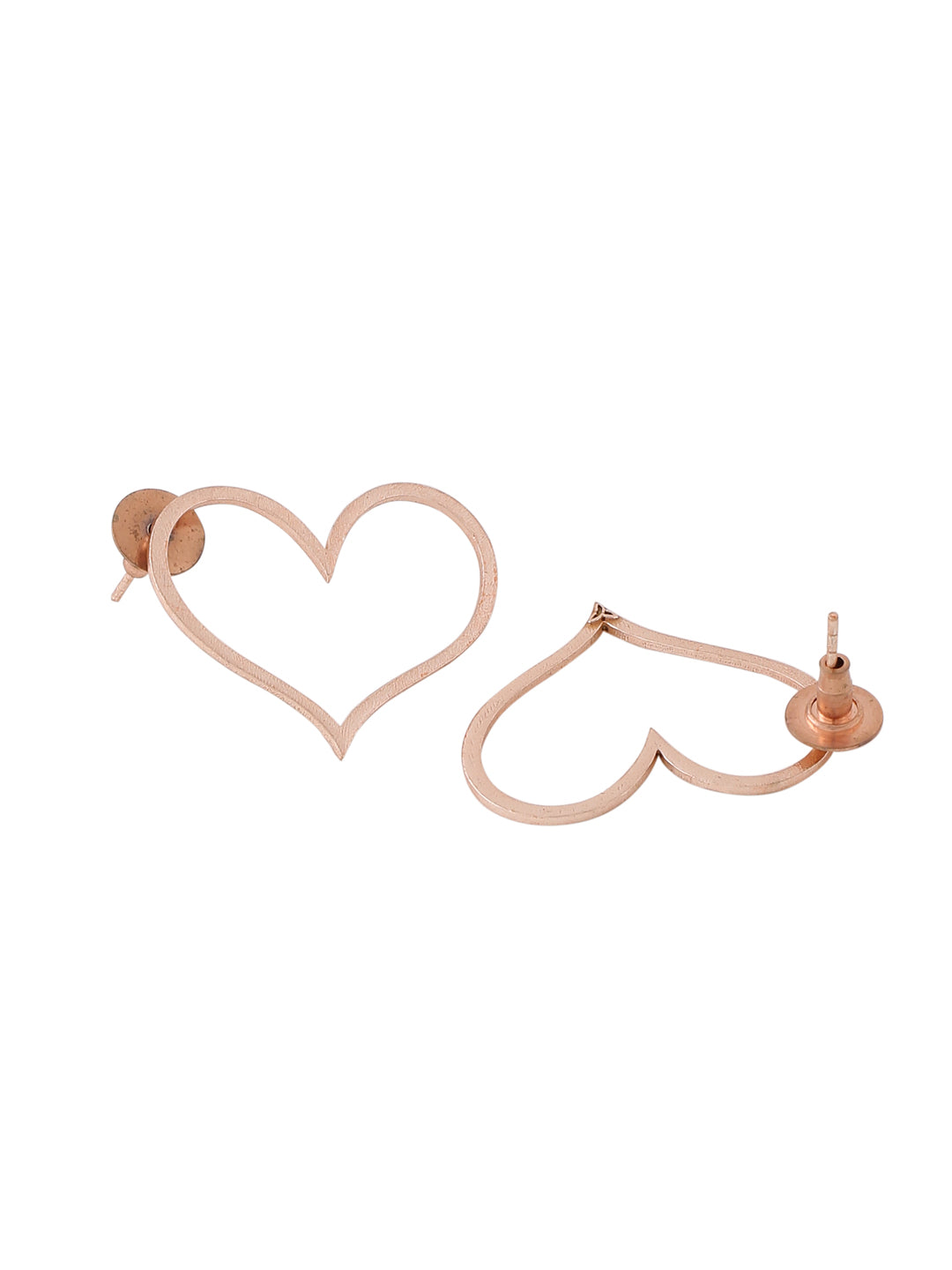 Happy Heart Studs - Rose Gold