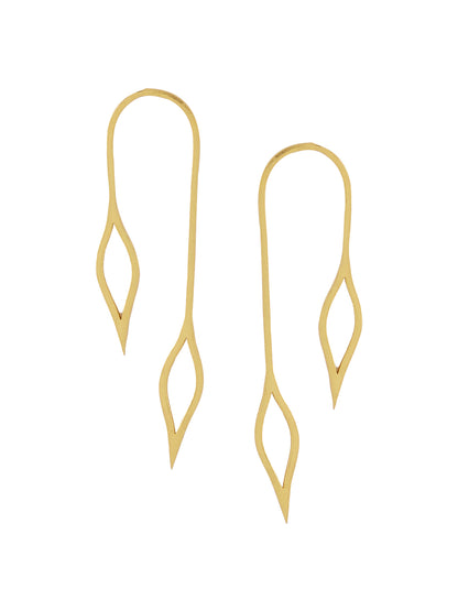Foliage Earrings - Golden