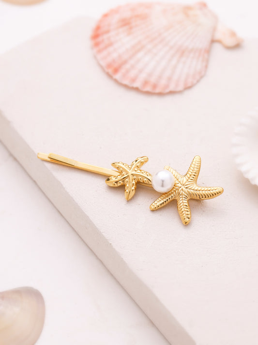 Pearl Starfish Hair Pin