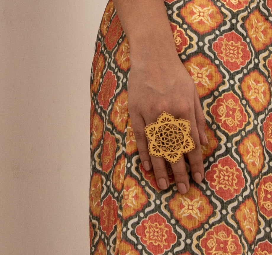 Gul Bahaar Ring -Golden