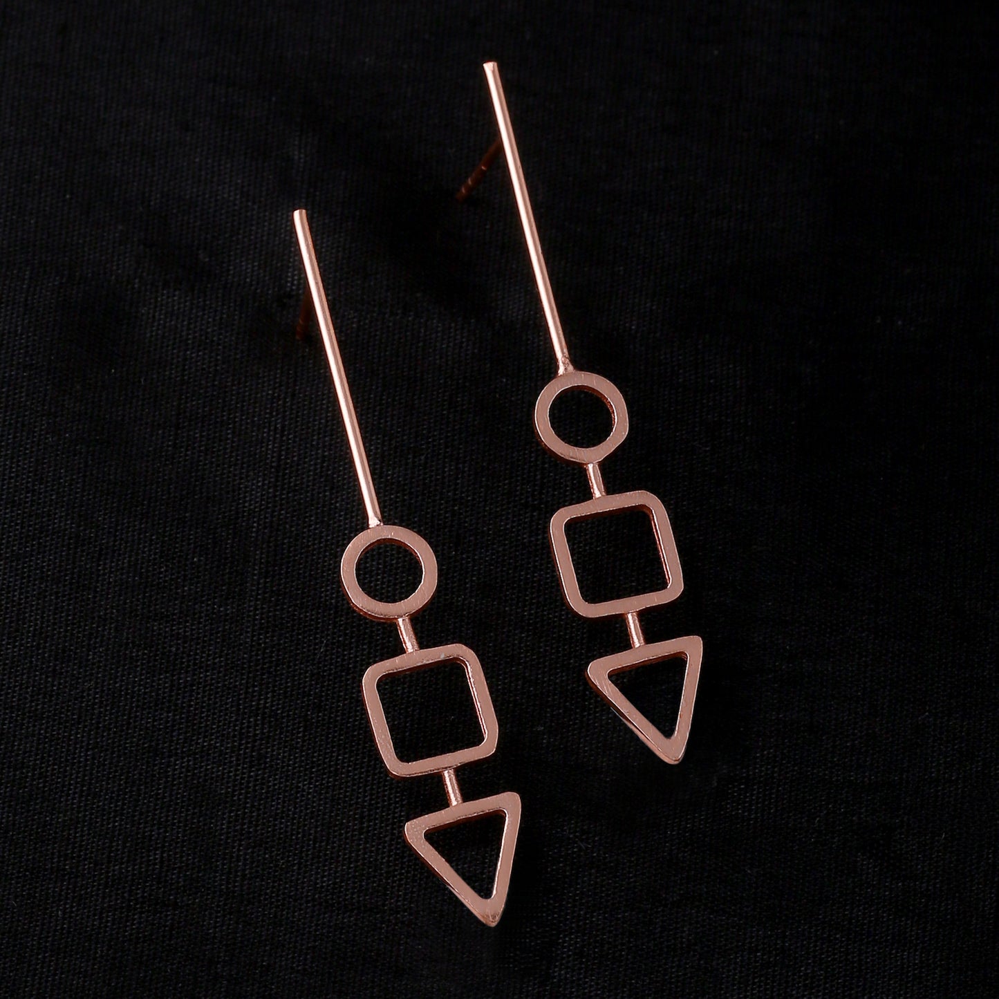 Linear Earrings - Rose Gold