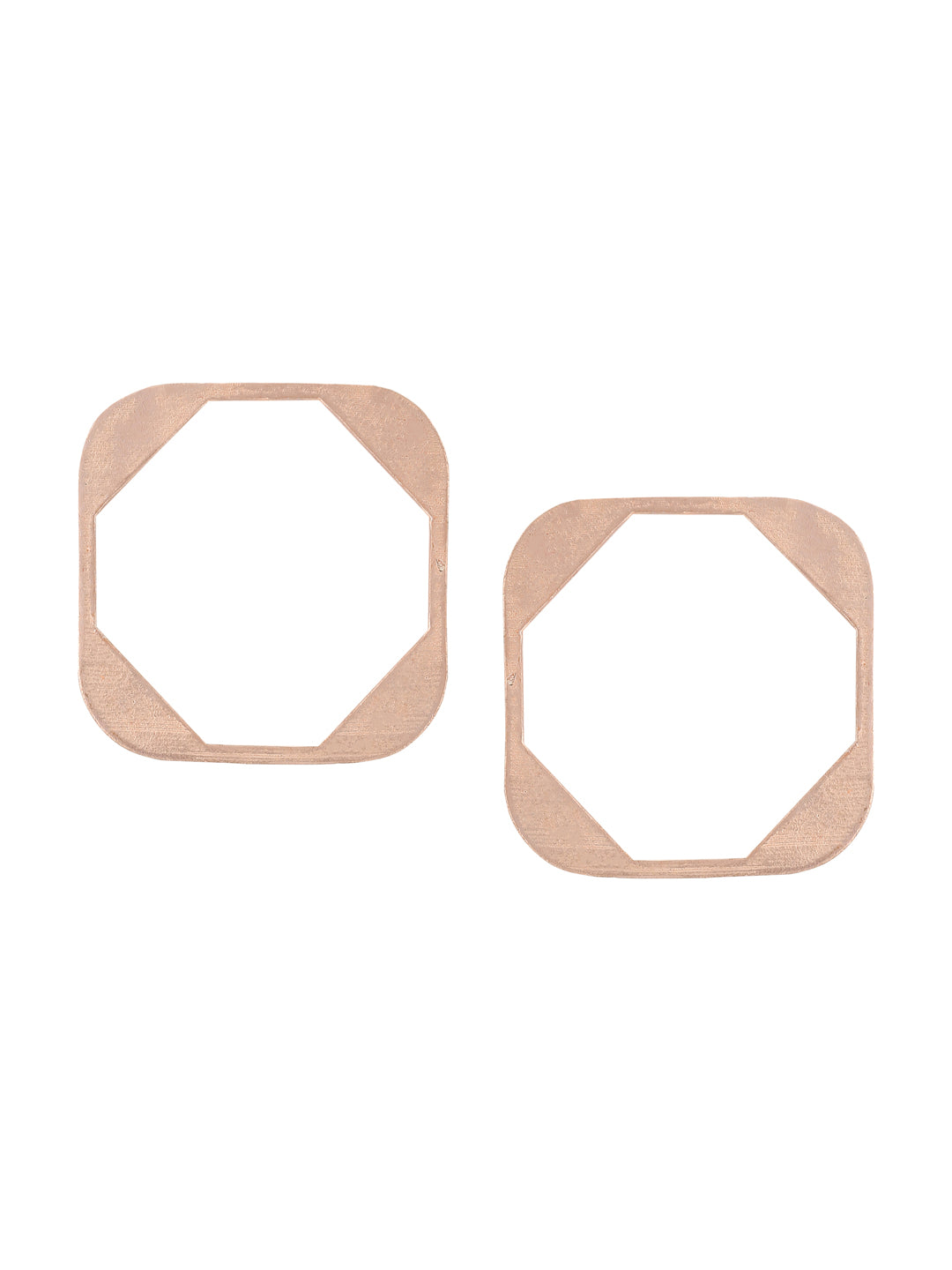 Tile Earrings - Rose Gold