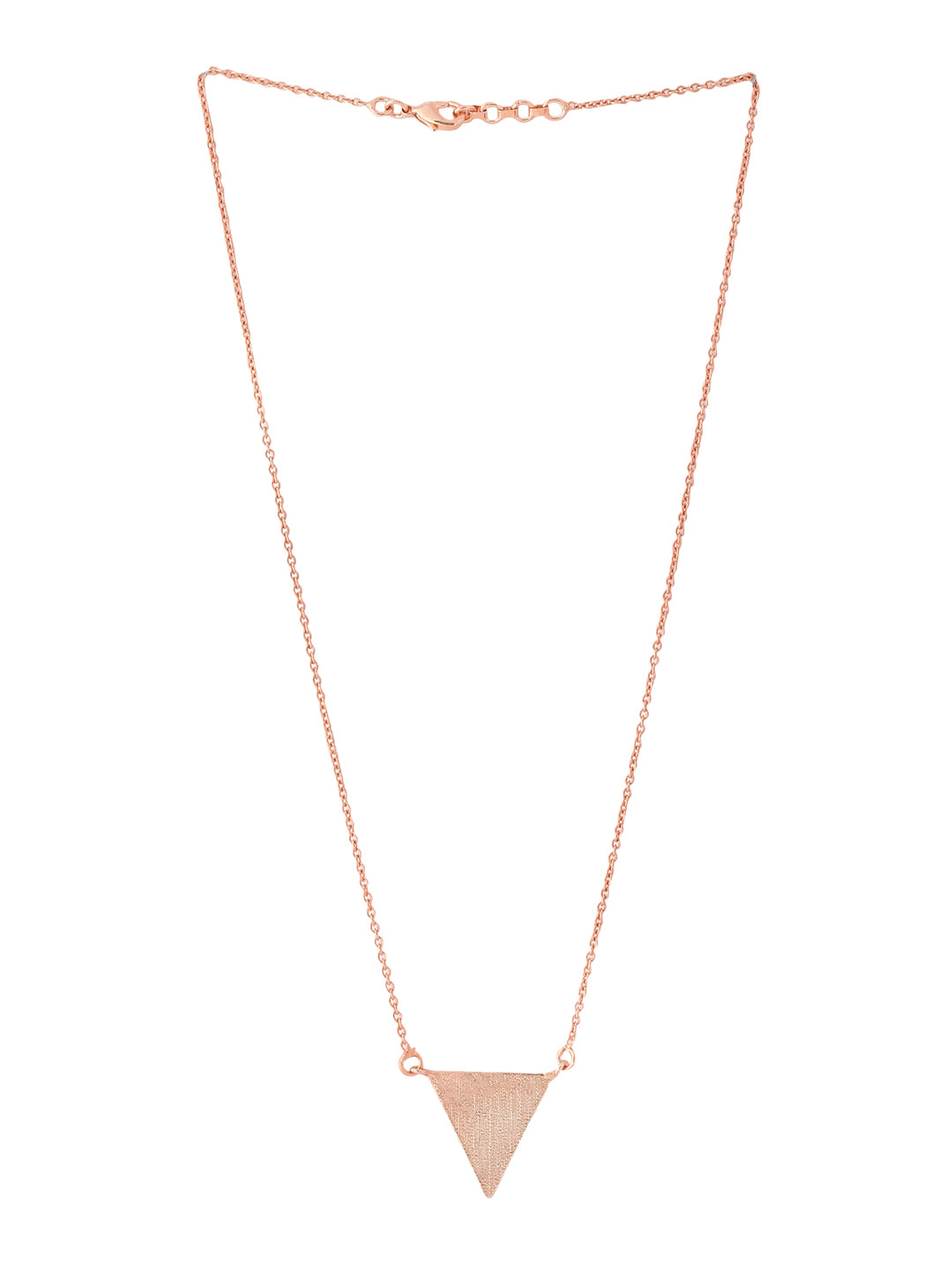 Gold Plated Triangle Shape Pendant Chain with Personalized Text for Men and  Women