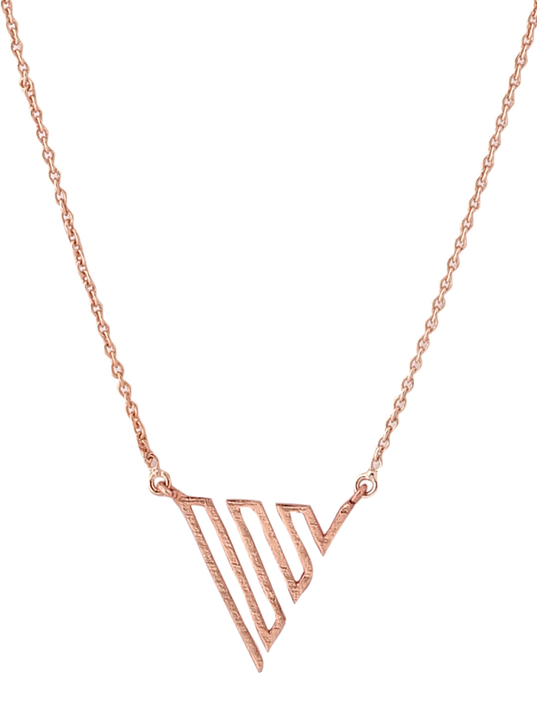 Zig Zag Necklace - Rose Gold