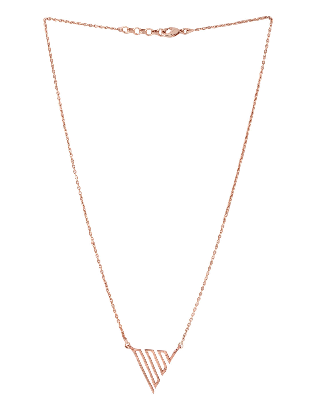 Zig Zag Necklace - Rose Gold