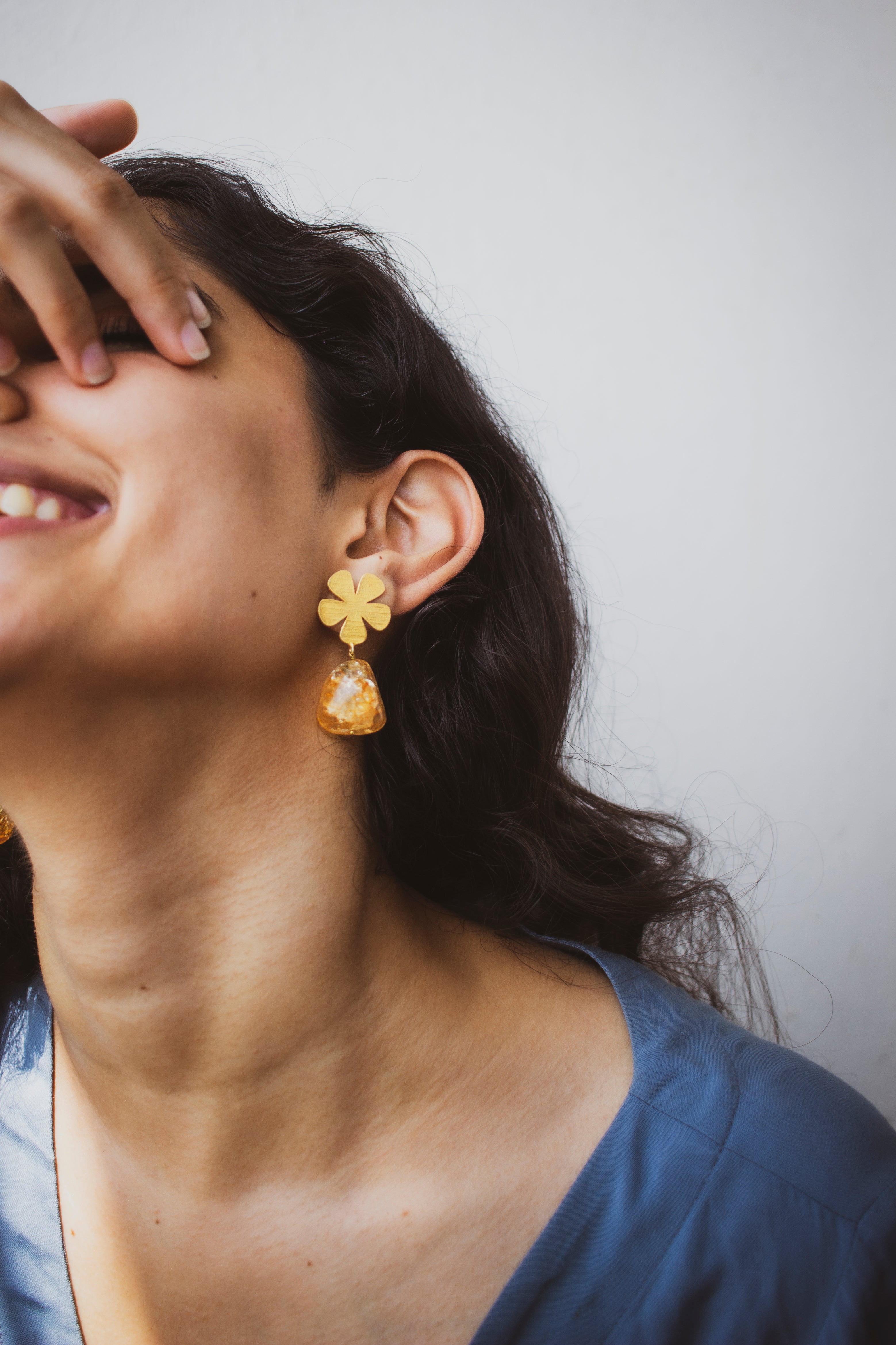 Beautiful Golden and Yellow Color Necklace, Earrings and Maang Tikka f –  Sulbha Fashions