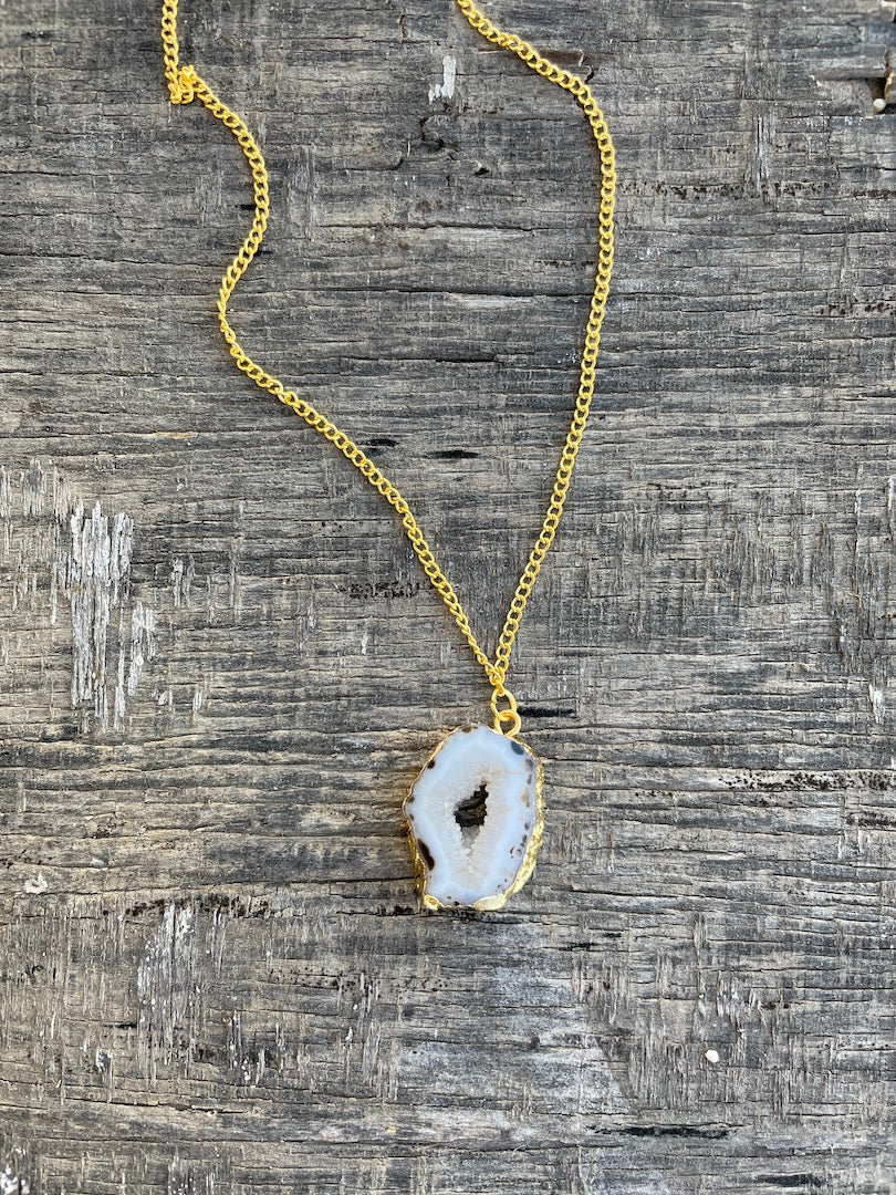 Agate Necklace - Cold Water