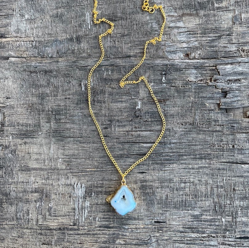 Agate Necklace - Blue Peninsula
