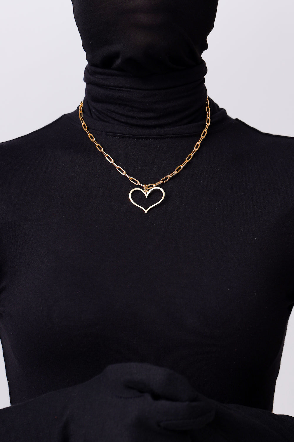 Happy Heart Necklace - Golden