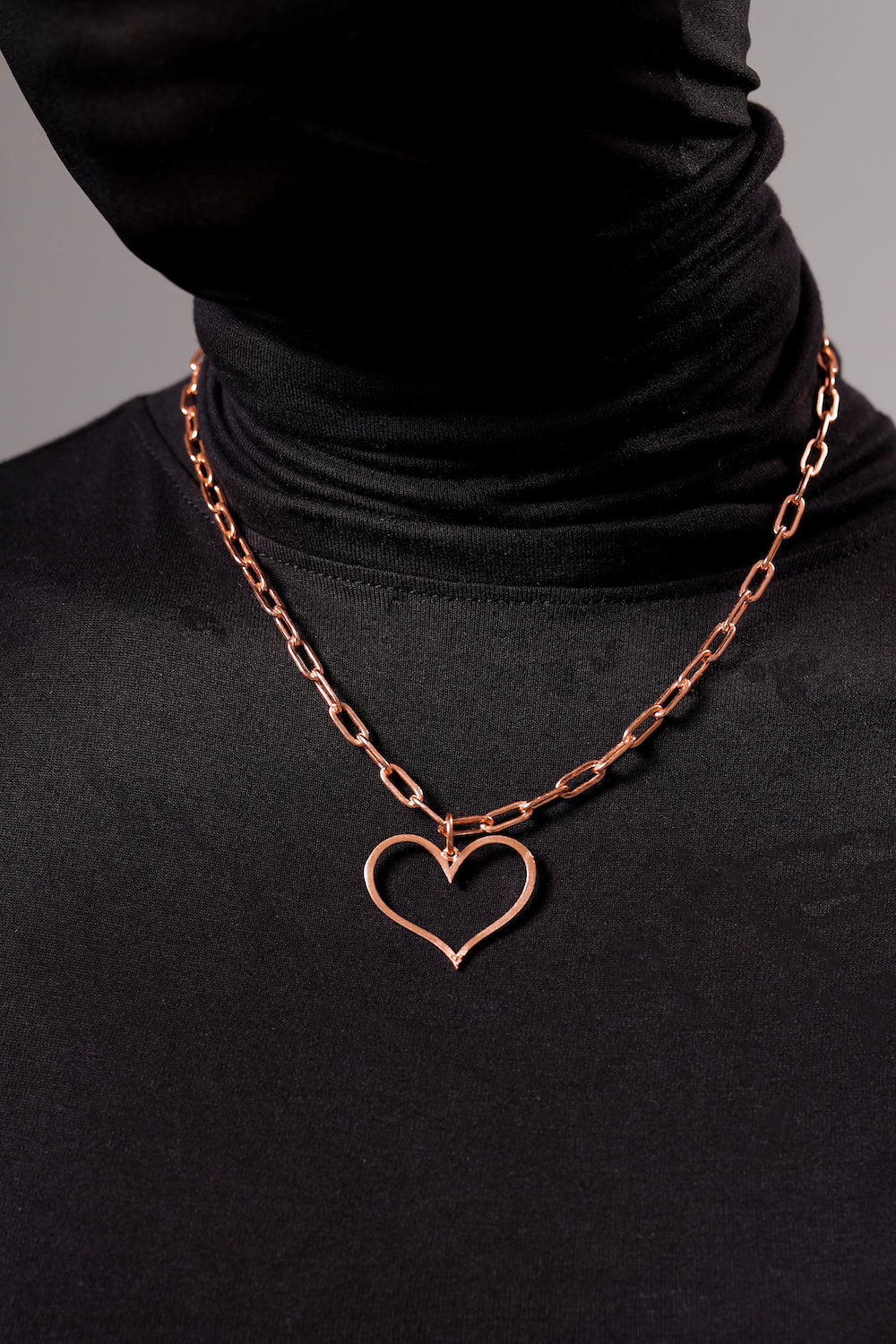 Happy Heart Necklace - Rose Gold